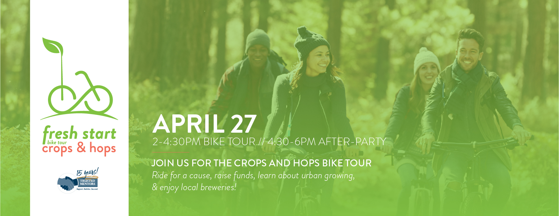 Fresh Start Bike Tour 2019: Crops and Hops